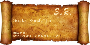 Seitz Renáta névjegykártya